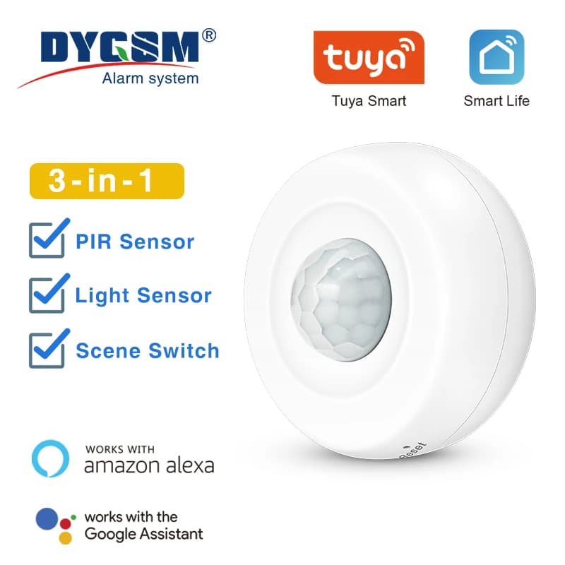 Tuya Smart WiFi Light + PIR Motion Sensor Smart Home Infrared Passive Detector App Real-time Control Support Alexa Google Home