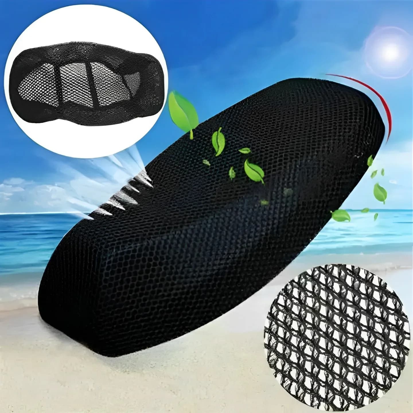 Summer Cool 3D Mesh Motorcycle Seat Cover Breathable Scooter Seat Covers Cushion Anti-Slip cover Grid Protection pad