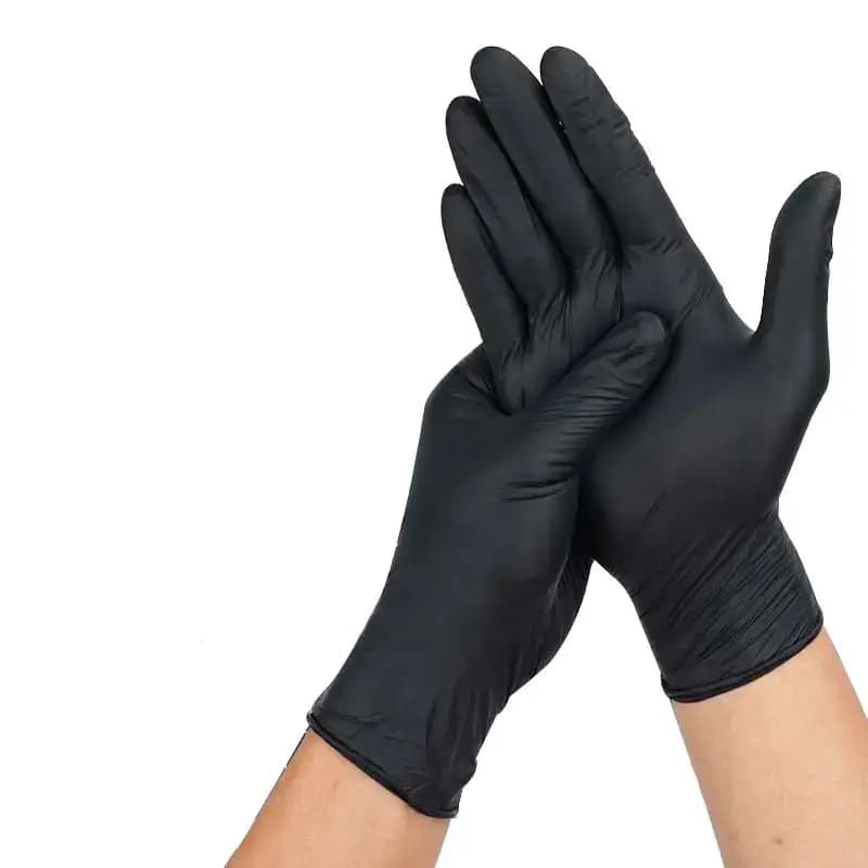 20pcs Multifunctional Disposable PVC Black Nitrile Gloves, Perfect For Car Repair, Food Prep, Hair Dyeing & More