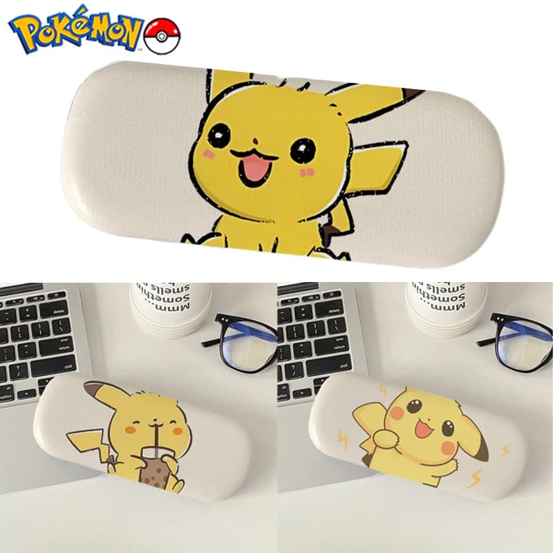 Pokemon Pikachu Eyewear Cases for Women Kawaii Cartoon Glasses Case Portable Protective Cover Sunglasses Students Eyeglasses Box