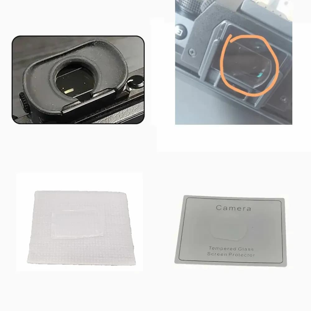 Tempered Glass Viewfinder Protector Eyecup Cover for Fujifilm XT4 XT5 XT30 II XT20 GFX 100II 100S 100 50 SII XH1 XH2 XH2S XS20