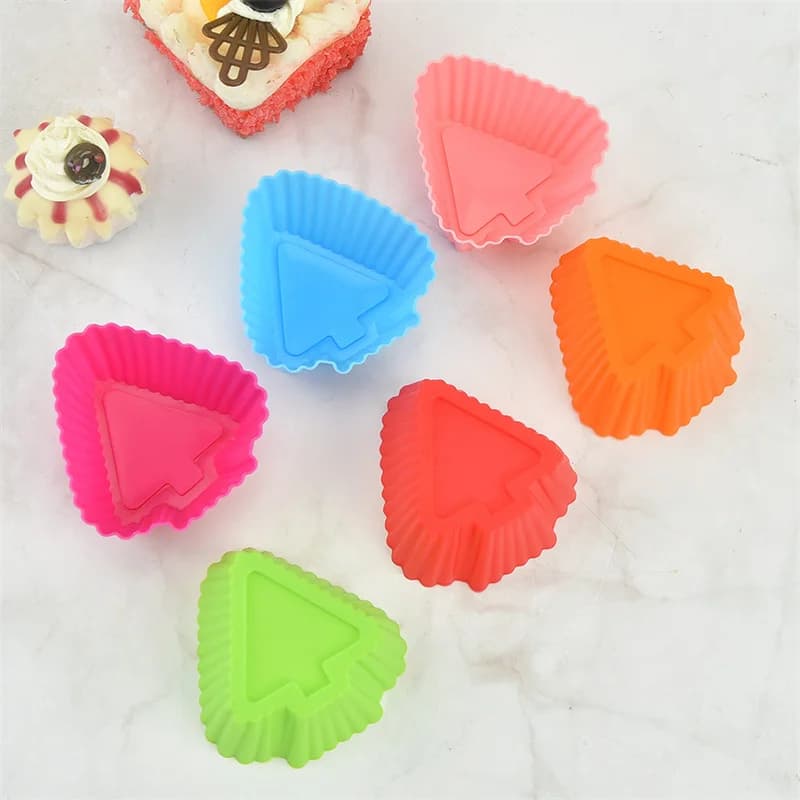 1Pcs Colorful Silicone Cupcake Liners Reusable Baking Cups Nonstick Easy Clean Pastry Muffin Molds