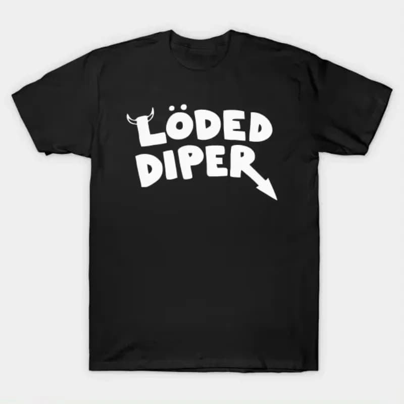 Funny Clothes LODED DIPER DIARY OF A WIMP KID Printed T-shirt Tops Men Women Summer Comfortable Tops Unisex Street Fashion
