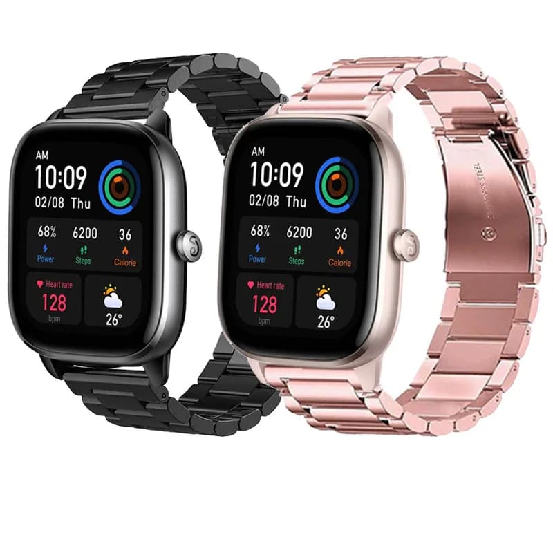 22mm 20mm stainless steel Strap For Amazfit GTR/Stratos/GTS 4 3 2 Mini Bracelet Wristband For Amazfit BIP 5/GTR 4 3 Replacement