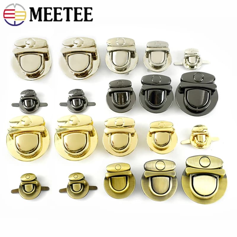 10pcs Bag Twist Lock Clasps Closure Handbag Decorative Locks Snap Women DIY Hardware Accessories H4-2