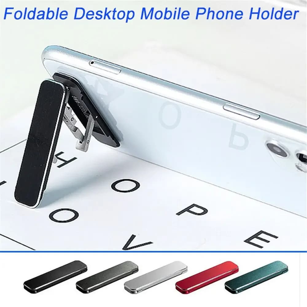 Universal Mini Invisible Foldable Mobile Phone Stand Aluminum Alloy Desktop Mount Material Holder Adjustable Angle For Cellphone