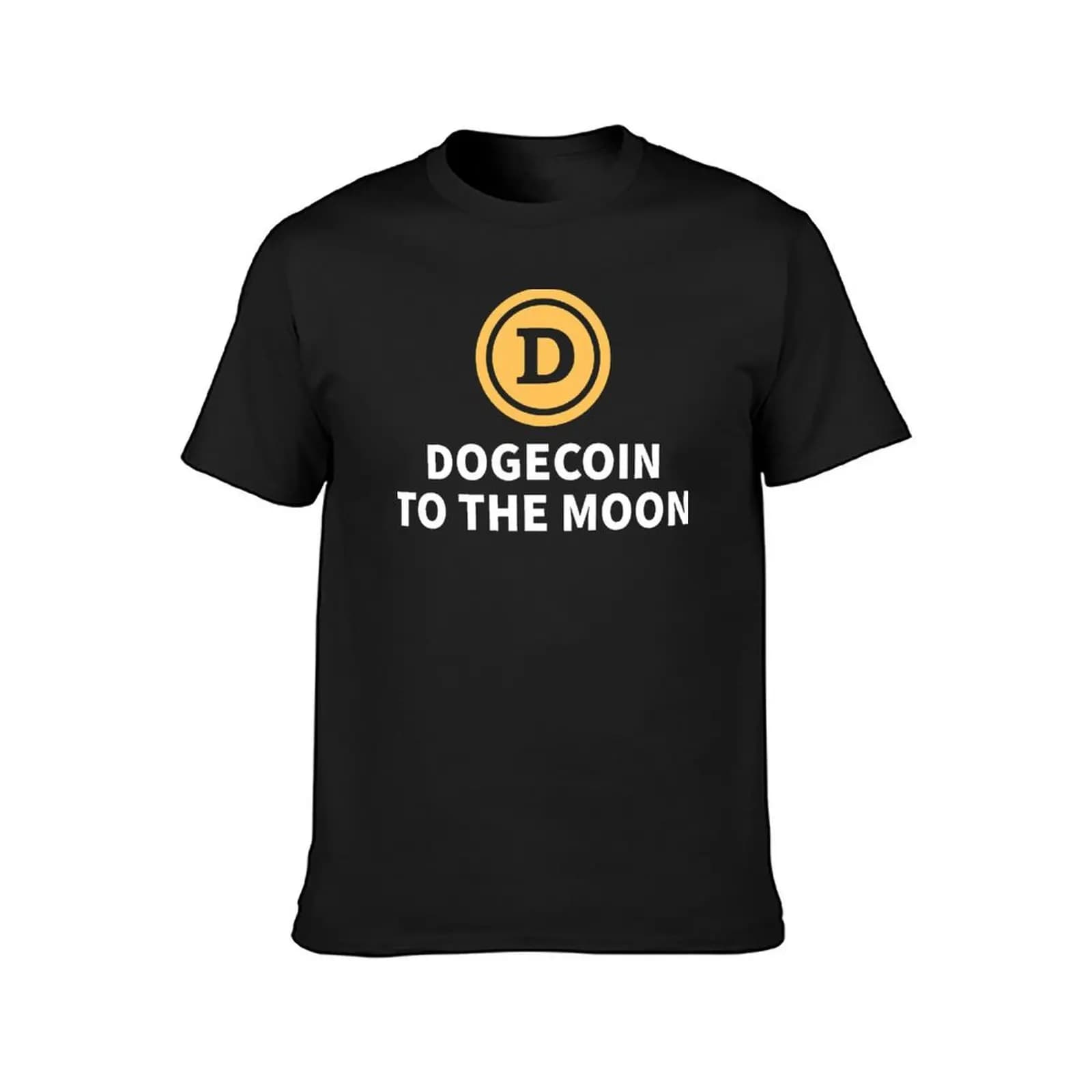 Dogecoin To The Moon Essential T-shirt Harajuku Motion Humor Graphic Tshirt Premium Home Eur Size