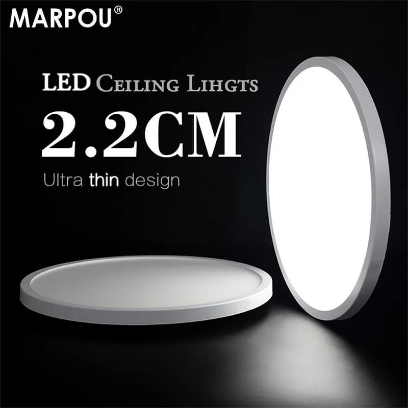 MARPOU Living Room lights LED Ceiling Lamp Ultra-thin Cold White 9W 13W 18W 24W lighting fixture Ceiling Lights Bedroom kitchen