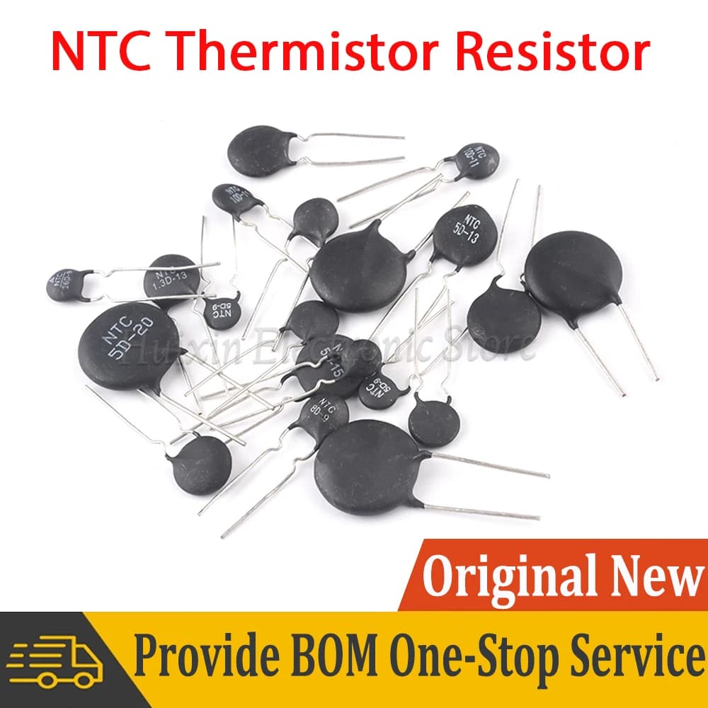 10pcs Thermal Resistor NTC Thermal Resistance 5D-7 5D-9 5D-11 5D-20 8D-20 10D-5 20D-9 10D-7 10D-9 10D-11 16D-9 47D-15