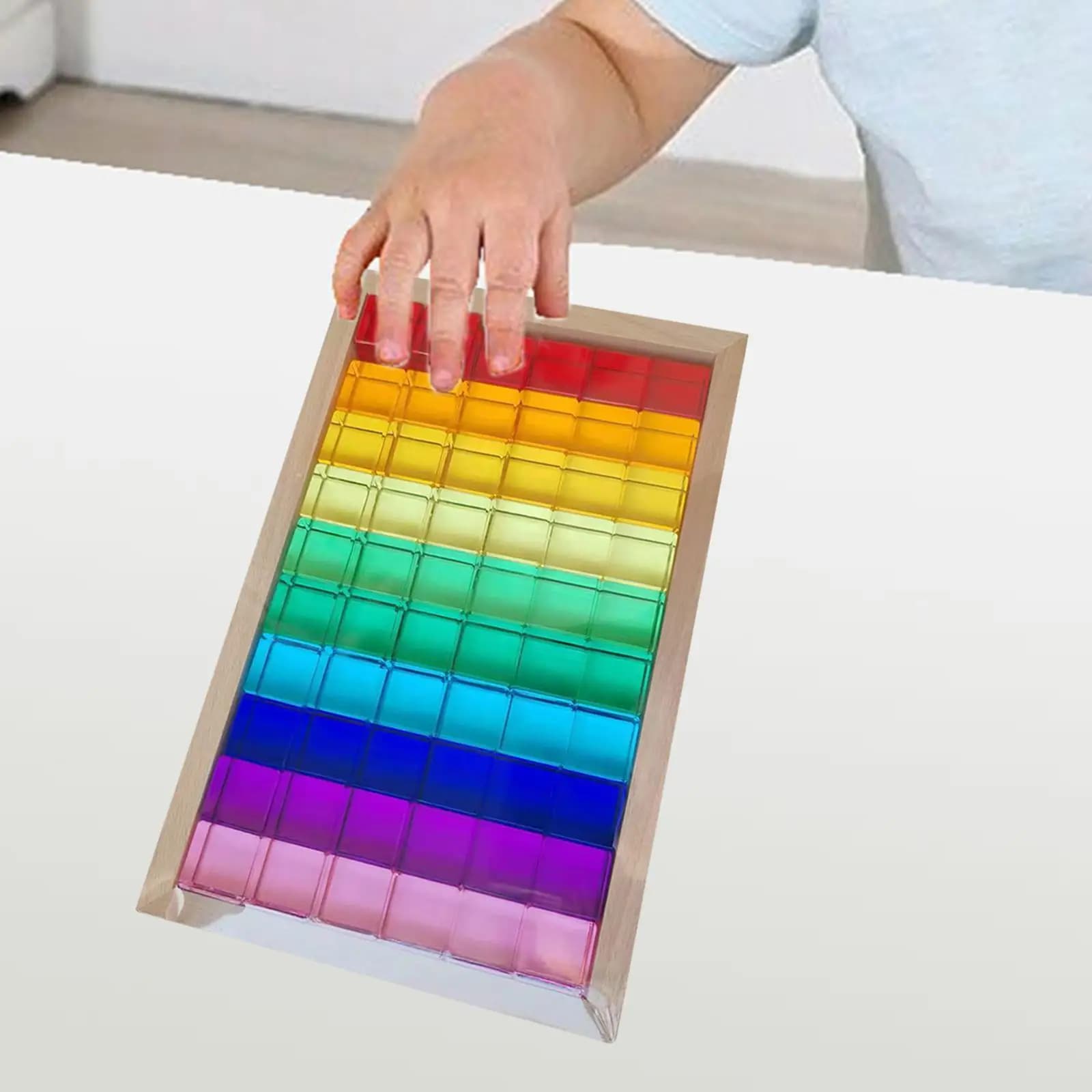 Cube Blocks Set Fine Motor Skills Spatial Awareness Problem Solving Acrylic Cubes for Kids Boys Girls Toddlers Birthday Gift