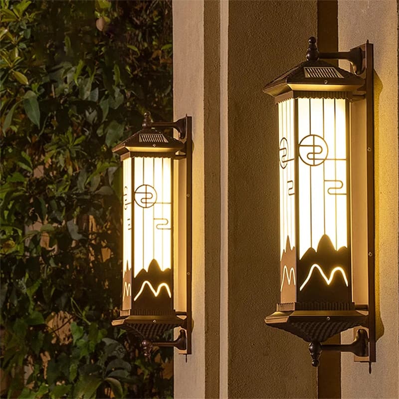 OUFULA Contemporary Solar Outdoor Wall Lamps Simplicity Waterproof Creative Balcony Hallway Courtyard Villa Gate Hotel