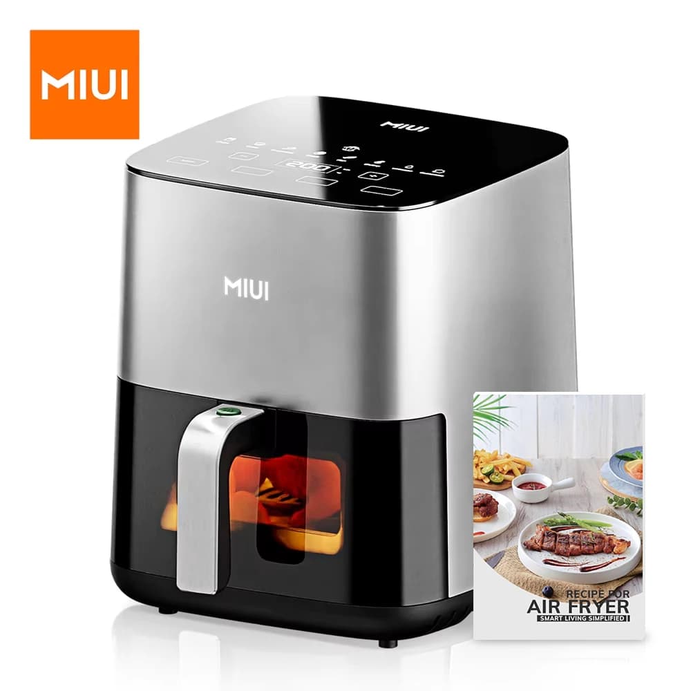 MIUI 5L Air Fryer, Electric Hot fryer Oven Oilless Cooker with Touch Control & Nonstick Basket & Visible Window, Family Size