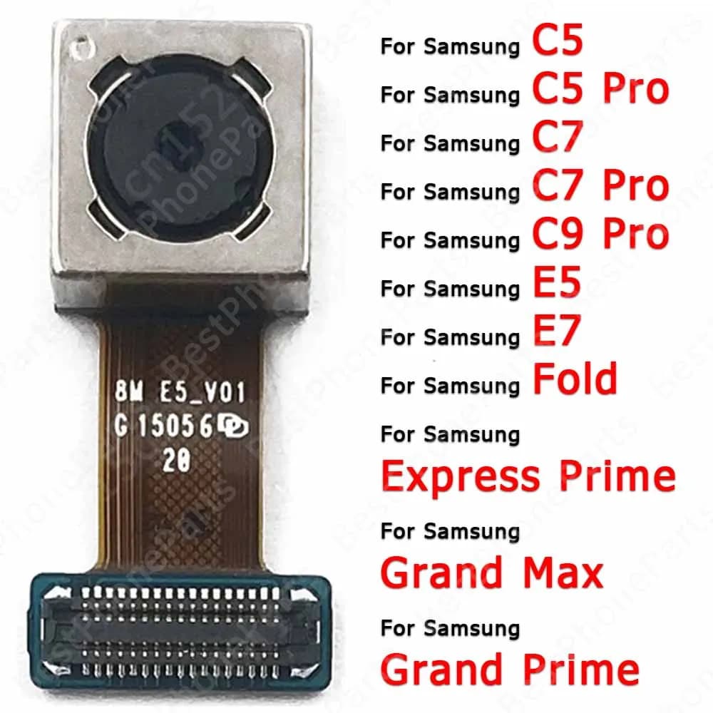 Back Camera For Samsung Galaxy Express Prime Grand Max C5 C7 C9 Pro E5 E7 Fold Rear Camera Module Backside Spare Parts