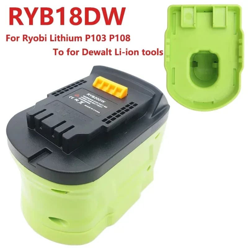 RYB20DW Battery Adapter for Ryobi 18V Battery Convert To for Dewalt 20V Battery , Adapte for Dewalt 20V Cordless Tools Durable
