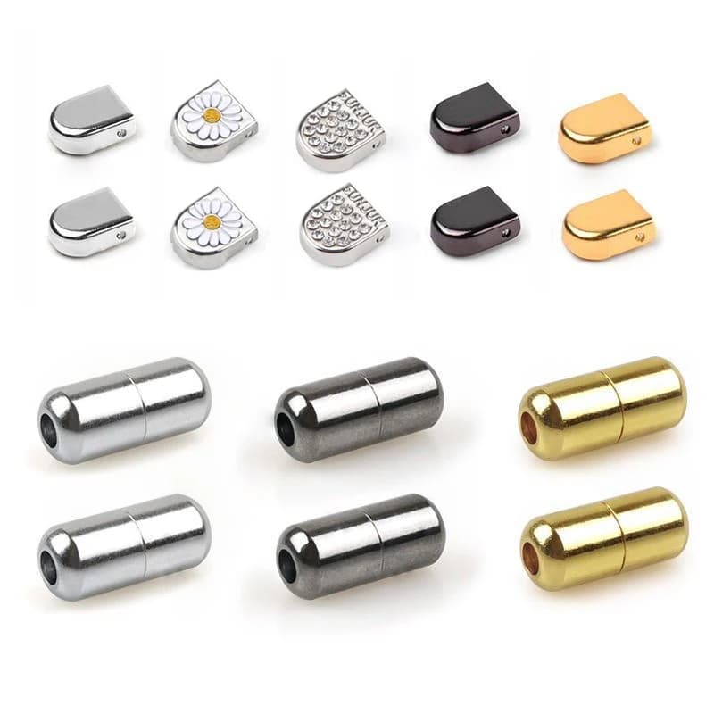 No Tie Shoelace Buckle Shoelaces Metal Buckle for Men Women Kids Sneakers Aluminum Capsules Lock Kits Shoe Laces Accessories 4ps