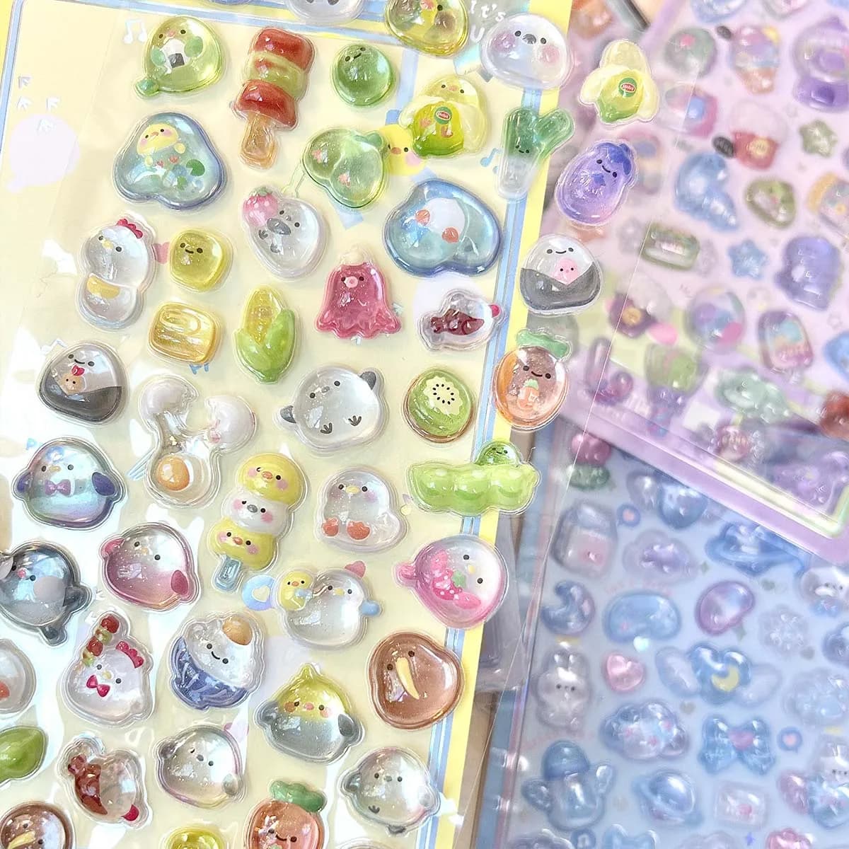 Kawaii 3D Stickers Cute Cartoon Deco Stickers DIY Phone Luggage Motorcycle Laptop Suitcase Decal Sticker