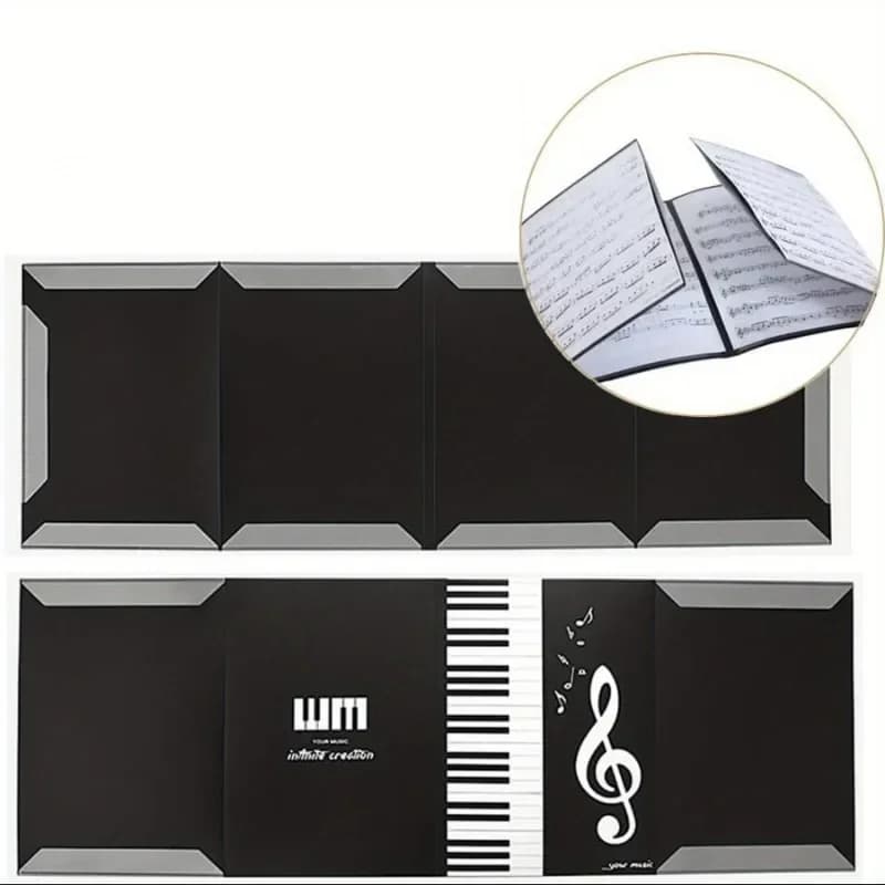 4 Pages Expand Music Folder A4 6 Pockets Music Storage Sheet Big Piano Score Folder Writing Modification Modify Sheet Music