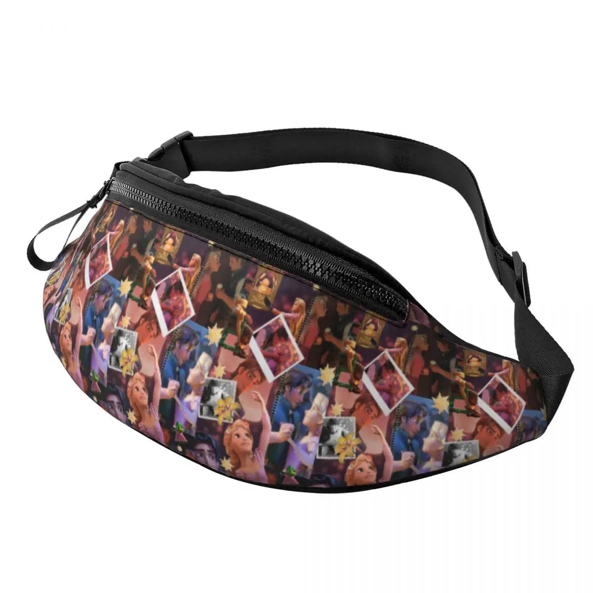 Custom Casual Rapunzel Princess Tangled Fanny Pack for Running Women Men Crossbody Waist Bag Phone Money Pouch
