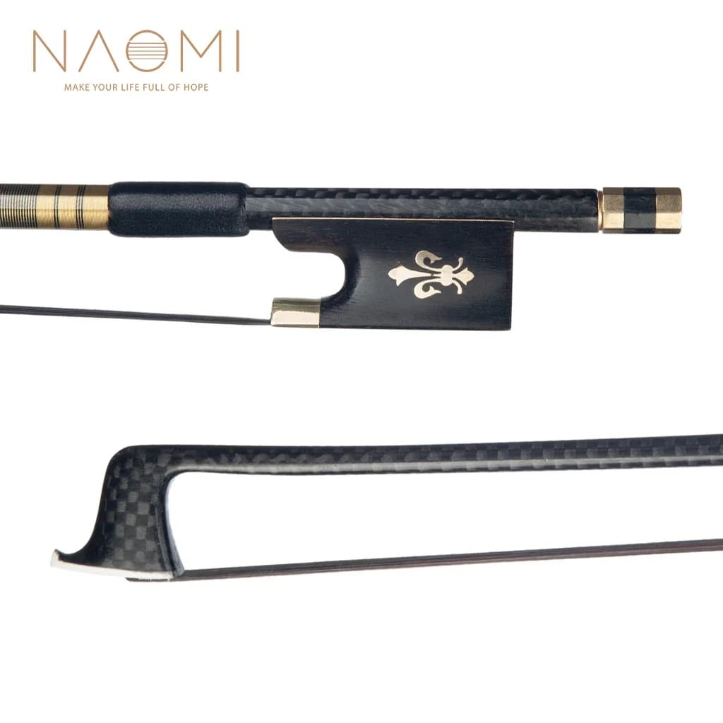 NAOMI Advanced Carbon Fiber Bow Violin/Fiddle Bow Grid Carbon Fiber Stick Ebony Frog Mongolia Horsehair Durable Use