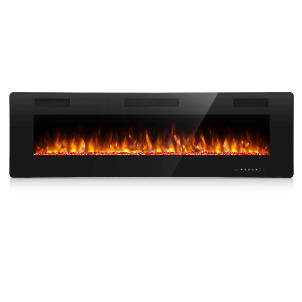 36 Inch Electric Fireplace in-Wall Recessed and Wall Mounted, Fireplace Heater and Linear Fireplace with Multicolor Flame