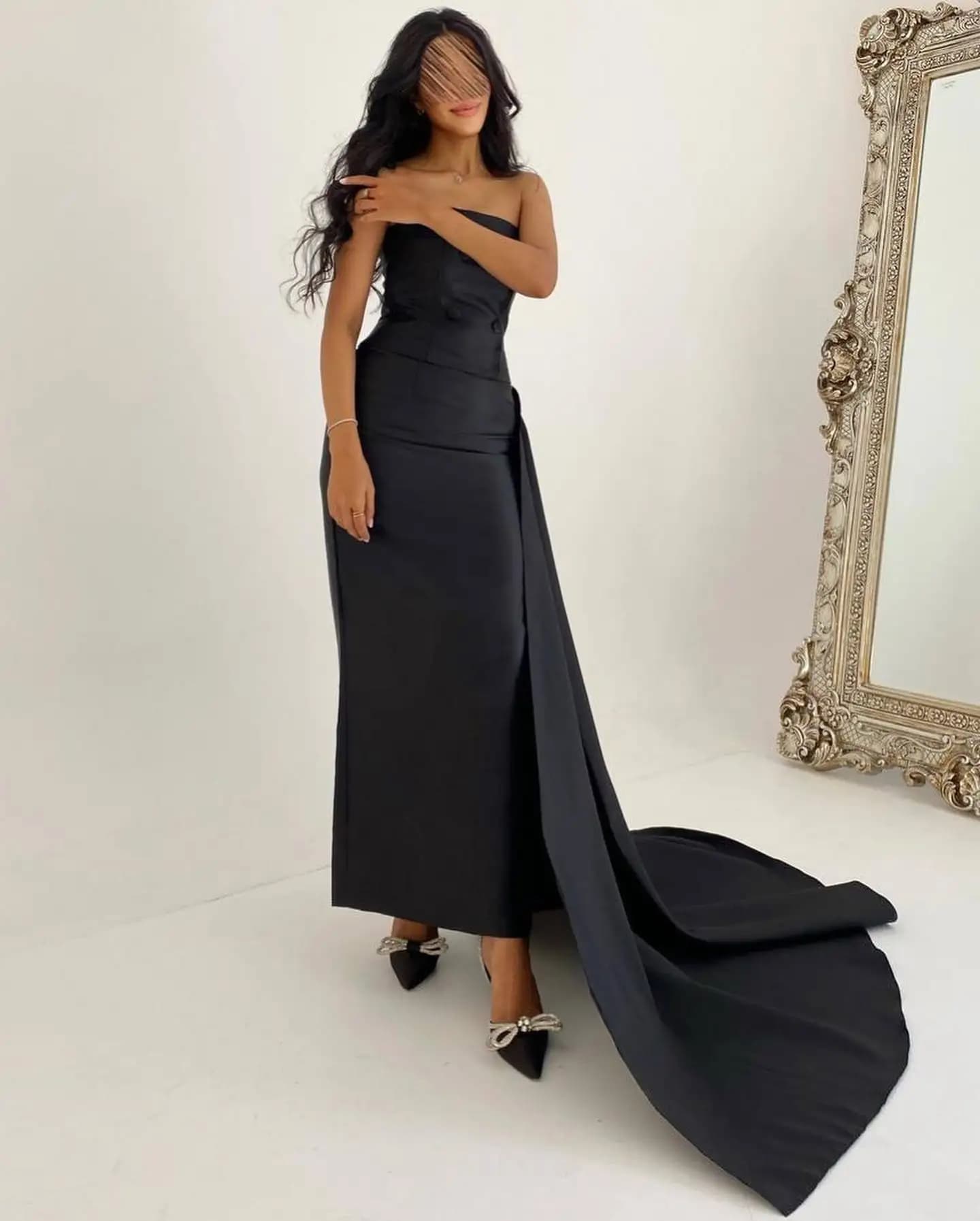 Customized Sparkle Retro Strapless A-line Cocktail Dresses Button S Evening birthday dress for women vestidos de fiesta