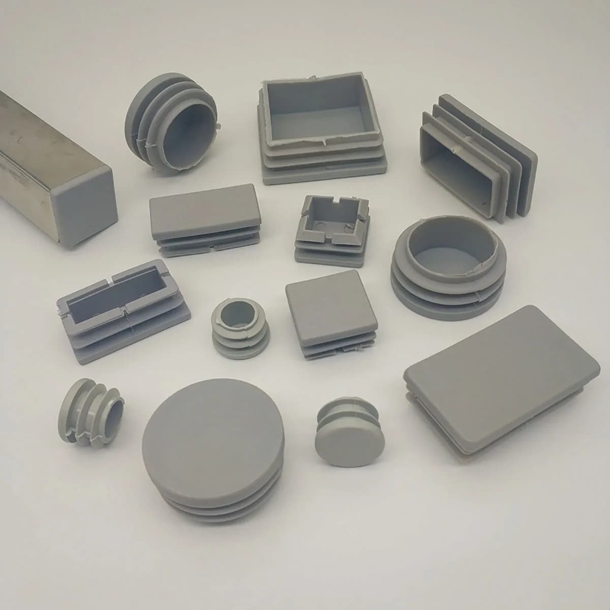 4/8/10pcs Round / Square Plastic Grey Blanking End Cap Chair Table Feet Cap Tube Pipe Insert Plug Decorative Dust Cover