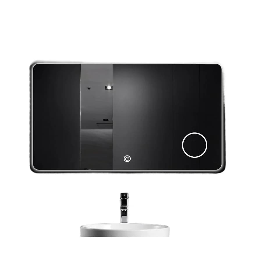 Modern Luxury LED Smart Mirror Wall Mounted LED Illuminated Bath Vanity Mirror Touch Screen Anti-fog Bathroom Mirror