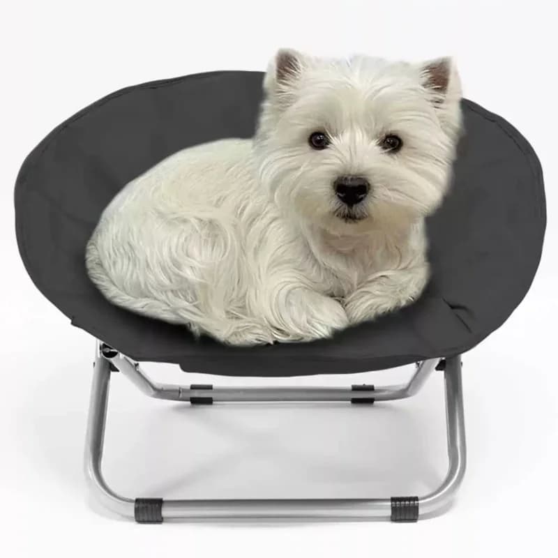 Portable Pet Moon Chair Outdoor Camping Cats Dogs Folding Bed Height Adjustable Elevated Bed Thicken Keep Warm Chair Cover