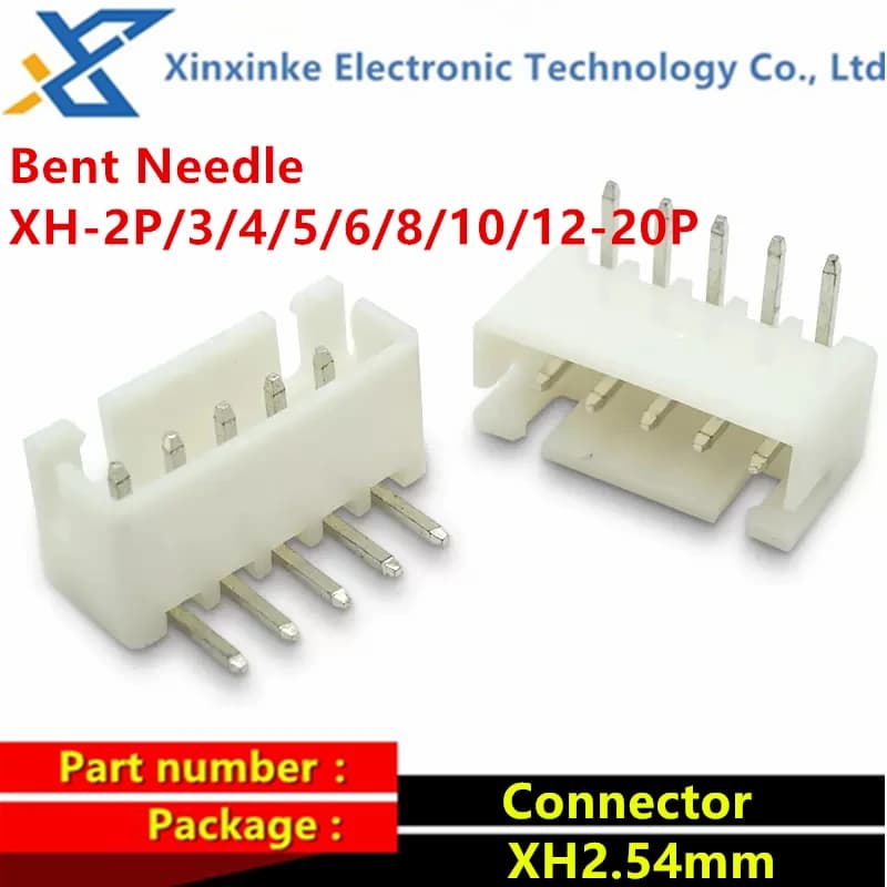 20/50PCS XH2.54MM Terminals Plastic Shell Connector Bent needle Socket XH-2P/3/4/5/6/8/10/12P 14P 15PIN 16P 20P Connector