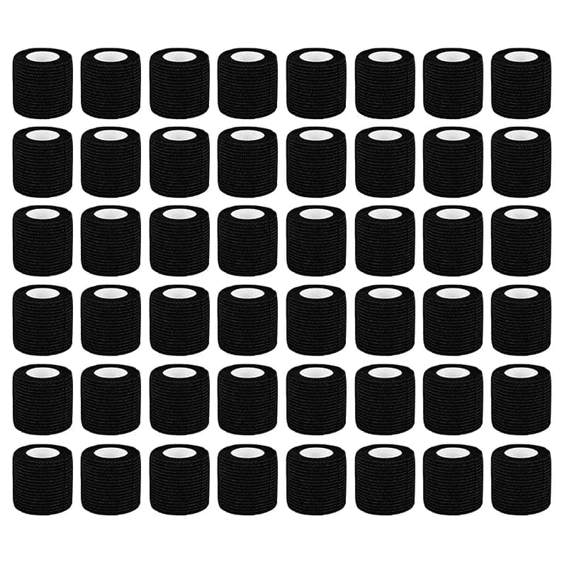 5/10/15/20 Black Tattoo Grip Bandage Cover Wraps Tapes Nonwoven Waterproof Self Adhesive Finger Protection Tattoo Accessories