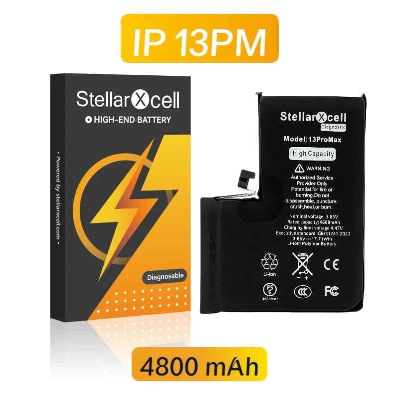 StellarXcell-Diagnostic Battery new solution TI BMS IC no pop up message for iphone 13 Pro max 13 mini battery replacement