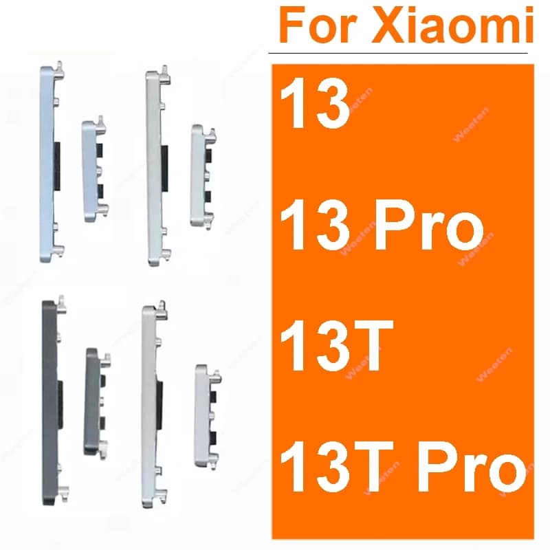 On OFF Power Volume Side Button For Xiaomi 13 13T Pro Power Volume Up Down Side Key Switch Replacement Repair Parts
