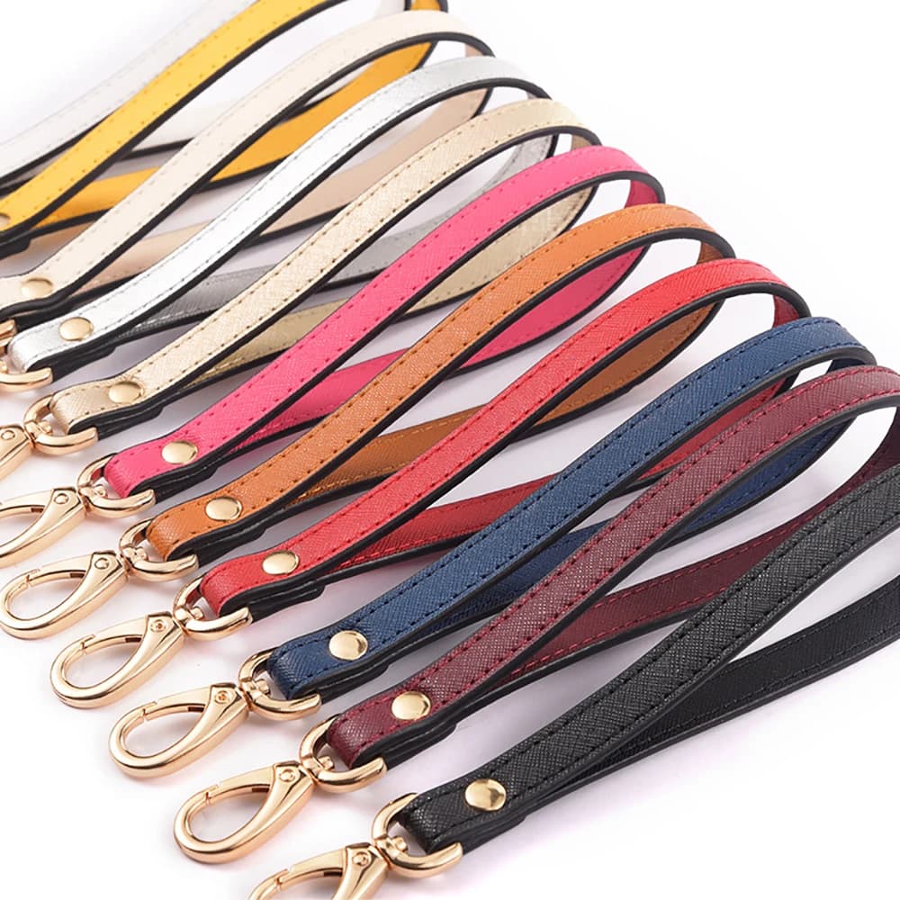 1 Pcs Simple Strap Clutch All-Match Solid Wrist Wallet Bag Belt Handle Women Simple Wallets Clutches Straps Keychain Accessories