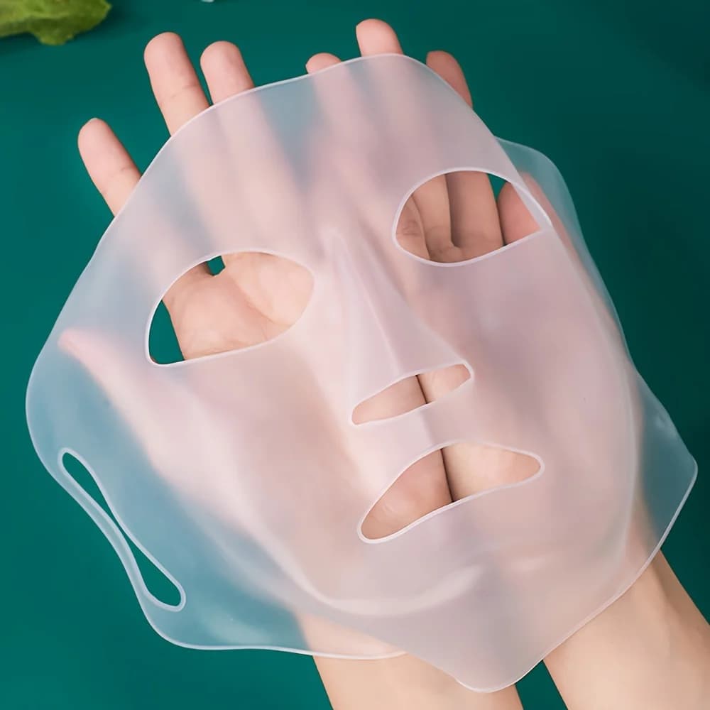 1 Piece 3d Silicone Mask Cover - Reusable, Enhances The Moisturizing Effect Of The Mask, Suitable For All Skin Types