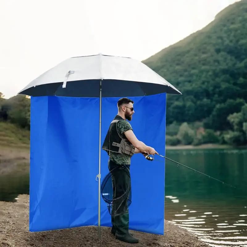 Fishing Umbrella Surround Cloth Outdoor Parasol Surround Tent Half Circumference Design Waterproof Surround Cloth For Sun