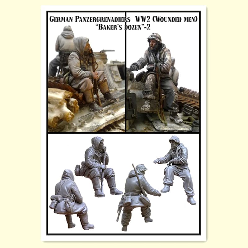 1/35 model kit resin kit soldiers in winter (2 figures) 302