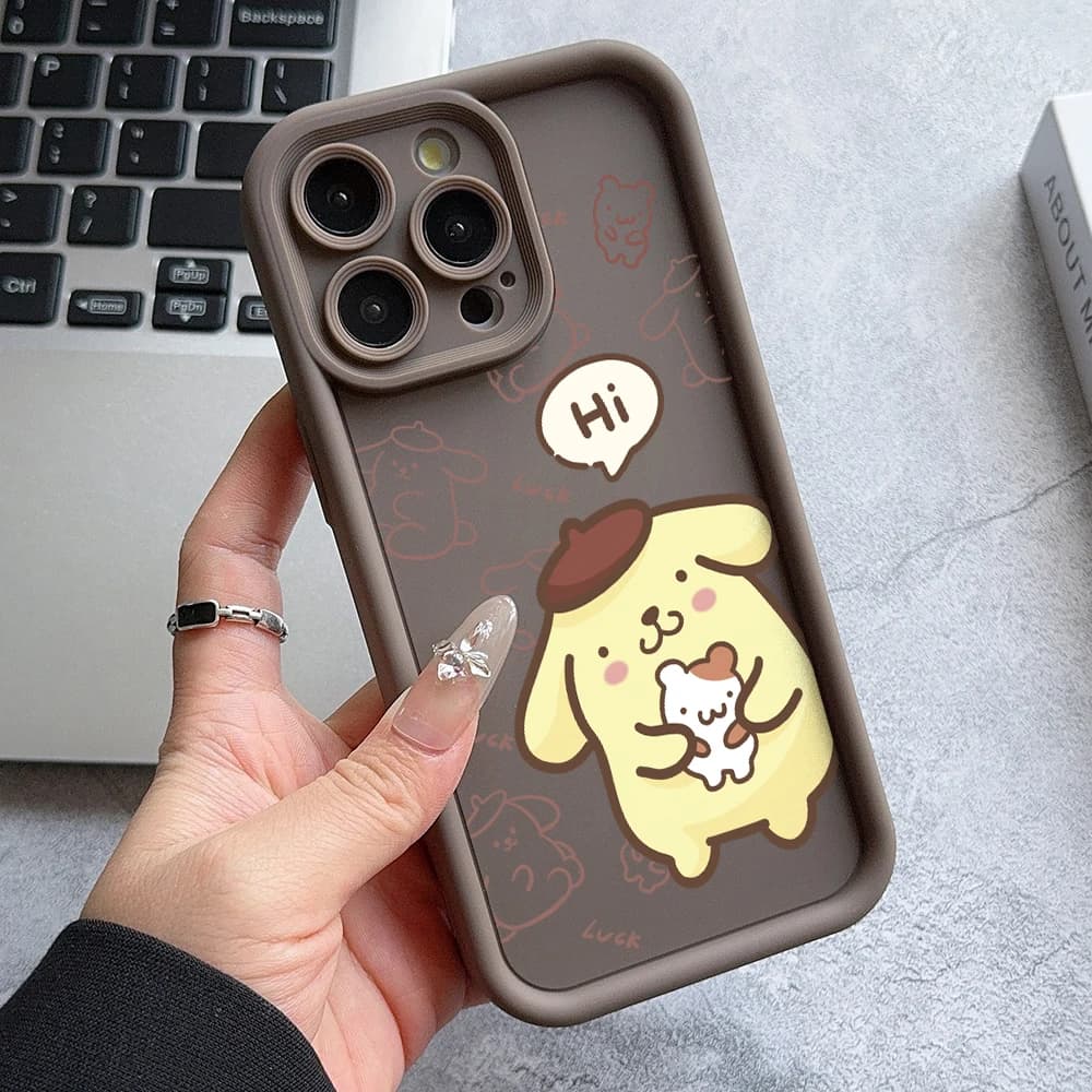 Pompompurin Cinnamoroll Phone Case for Vivo Y50 Y36 35 Y28 Y21 Y20 Y17 Y15s V30e V29 V25 V23 V23e Ladder Lens Protection Cover