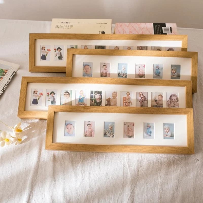 Baby Growth Photo Album Frame Mini 2 Inch 6 /10 Holes Picture Frames for Newborn Baby Girls Boys Kids Children Growth