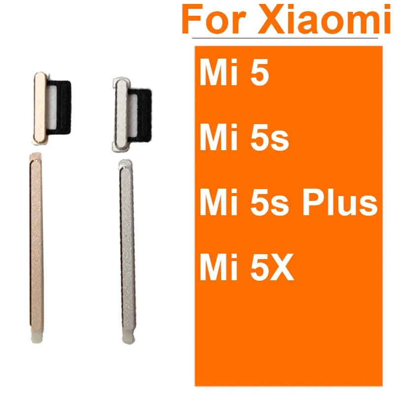 ON OFF Power Button Volume Side Button For Xiaomi Mi 5 5s 5X 5S Plus Mi A1 Power Volume Up Down SideKey Replacement Parts