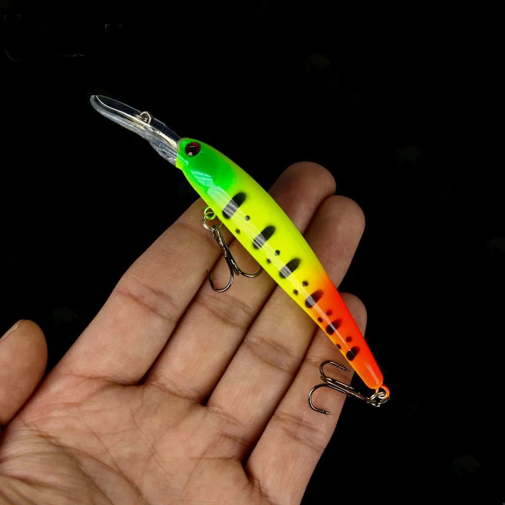 Deep Walleye Minnow Trolling Fishing Lure Wobbler Bandit 12.5cm 11g Floating Crankbait Bass Pike Bait Depth 3-8M Fishing Tackle