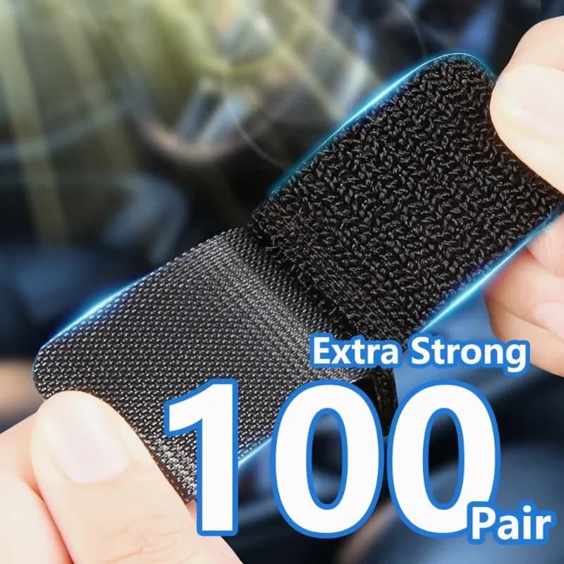 10/100 Self Adhesive Fastener Tape Extra Strong Carpet Fixing Sticker Double Side Hook-and-loop Fastener Car Adhesive tape Fixed