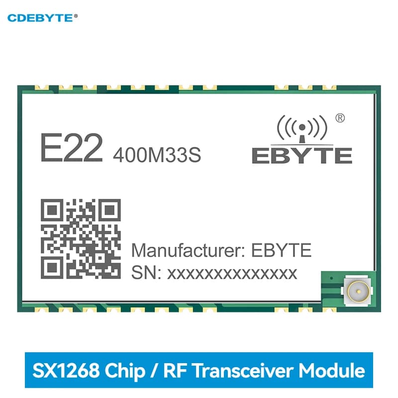 LoRa SX1268 433MHz 33dBm RF Module SMD Stamp Hole E22-400M33S 16KM High-Precision TCXO Wireless Data Transmitter and Receiver