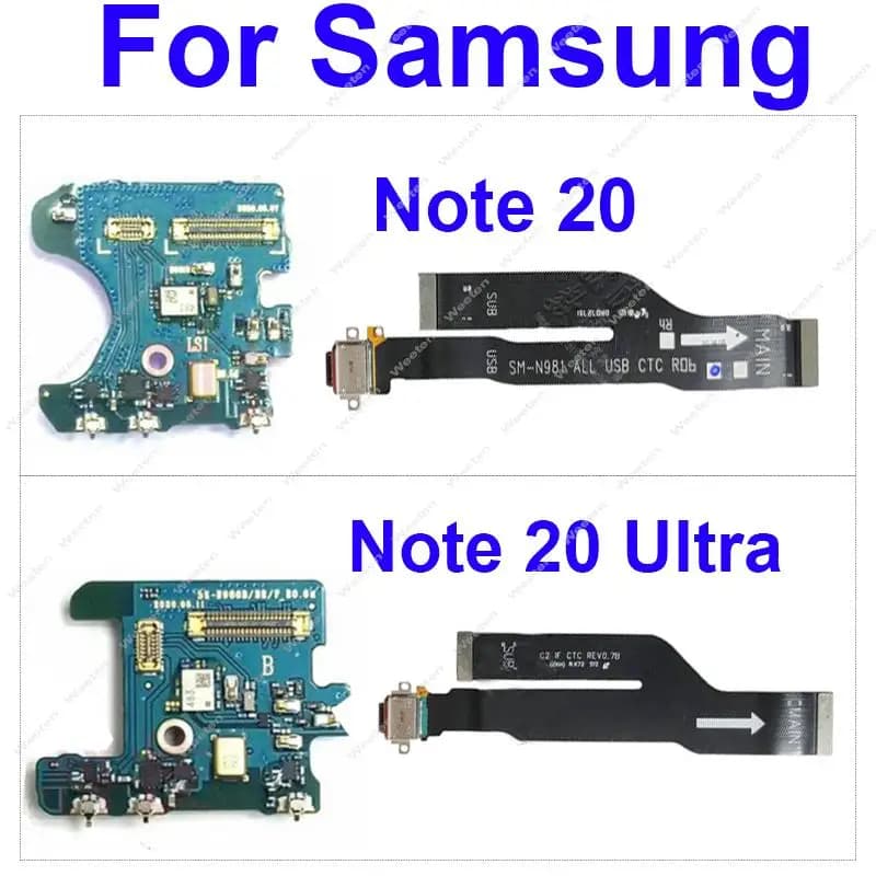 USB Charging Flex Cable Microphone Board Dock For Samsung Galaxy Note 20 Ultra N981 N9810 N981B/U/N N986 N986B N986F N986U/D/N