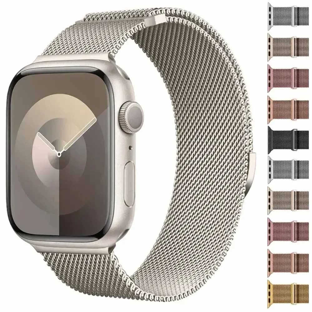 Megnetic Strap for Apple Watch Band 9 8 7 41 45mm Ultra 2 49mm Men's Women's Metal Breathable for IWatch 6 5 4SE 44 40 42mm Belt