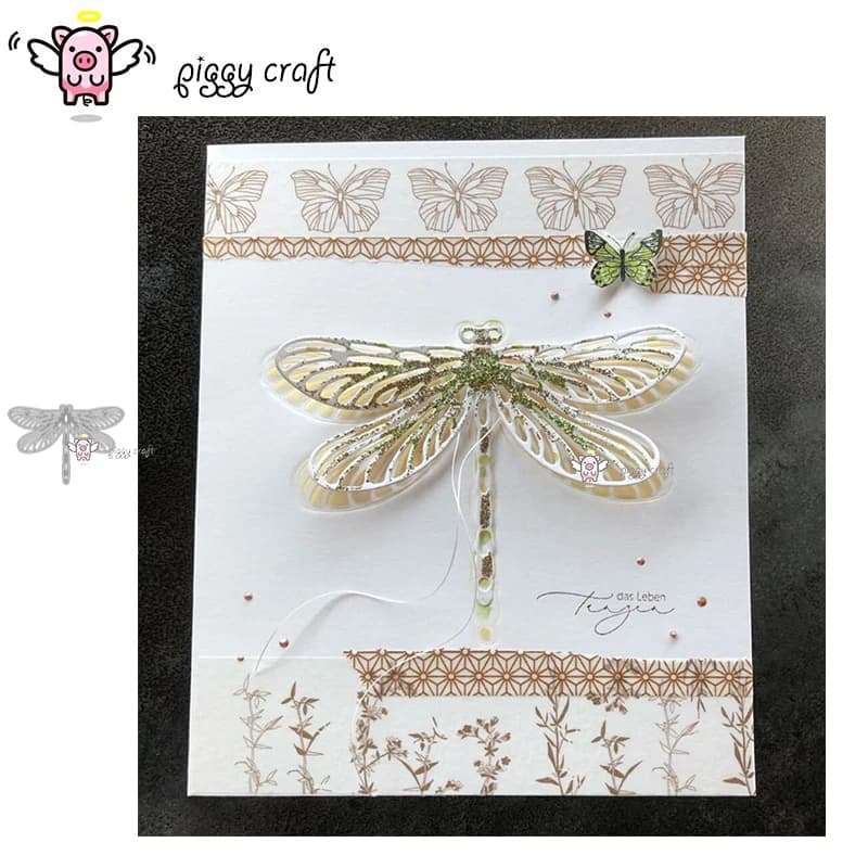 Piggy Craft metal cutting dies cut die mold New Dragonfly Scrapbook paper craft knife mould blade punch stencils dies