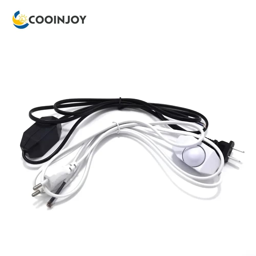 1.8M EU/US Plug 220V Electricity Wire LED Dimmer Switch Cable Light Modulator Lamp Line Dimmer Controller for Table Lamp