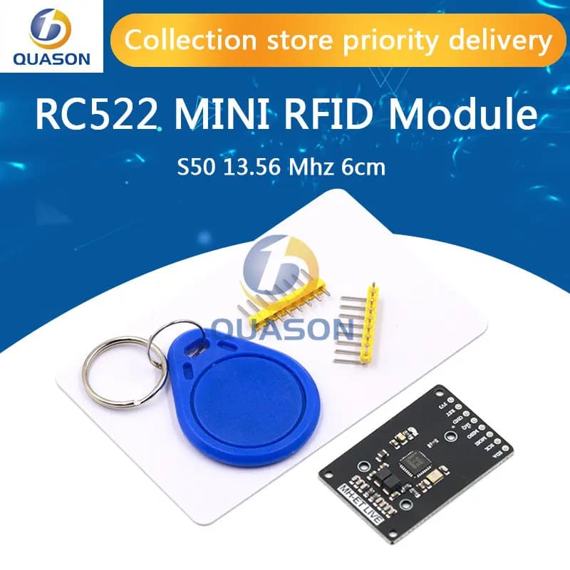 MINI RFID module RC522 Kits S50 13.56 Mhz 6cm With Tags SPI Write & Read for arduino 2560