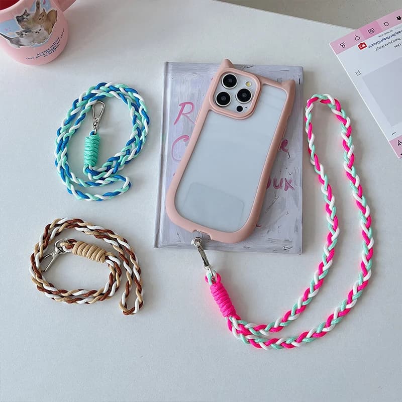 Crossbody Neck Hanging Phone Strap Rope For Iphone For Realme Huawei Xiaomi Phone Chain Bag Pendant Keychain Keyrings