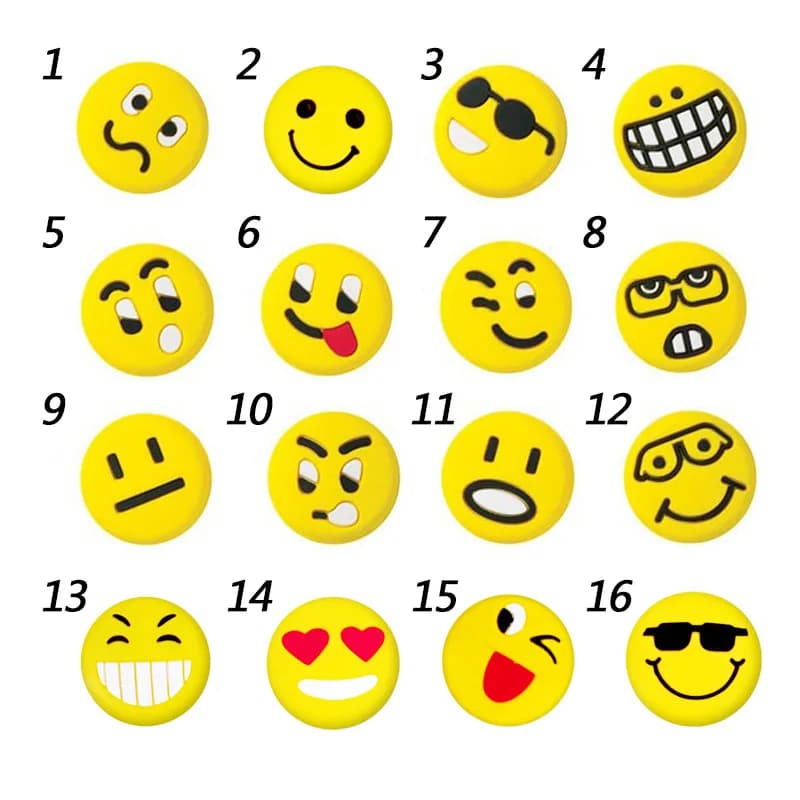 Tennis Racket Vibration Dampeners, Shock Absorber, Funny Smiles, New, Retail, 1Pc