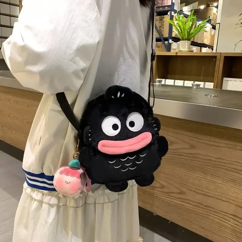 Hangyodon Plush Bags 2024 New Kawaii Back Pack Cute Girl Cartoon Soft Handbags Y2K Cute Shoulder Bag Hangyodon Backpacks